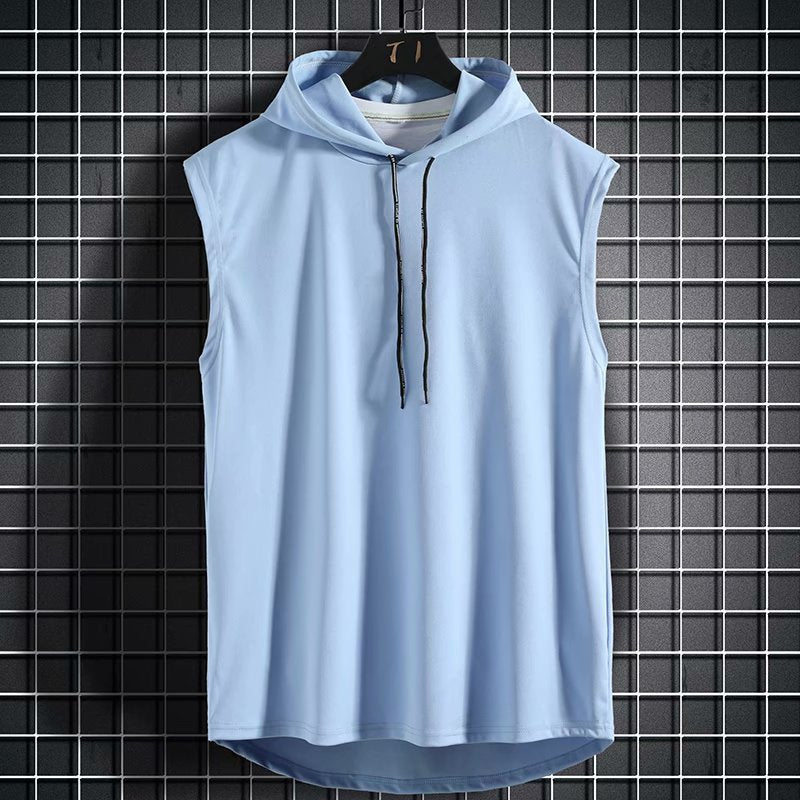 2022 New Fashion Clothing Bodybuilding Muscle Guys Fitness Men Women Hooded Tank Top Vest Sportswear Sleeveless Shirt Hoodie