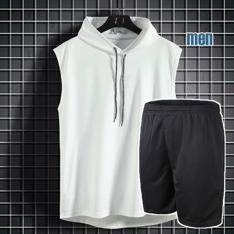 2022 New Fashion Clothing Bodybuilding Muscle Guys Fitness Men Women Hooded Tank Top Vest Sportswear Sleeveless Shirt Hoodie