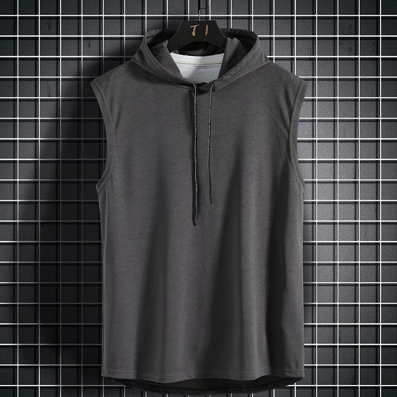 2022 New Fashion Clothing Bodybuilding Muscle Guys Fitness Men Women Hooded Tank Top Vest Sportswear Sleeveless Shirt Hoodie