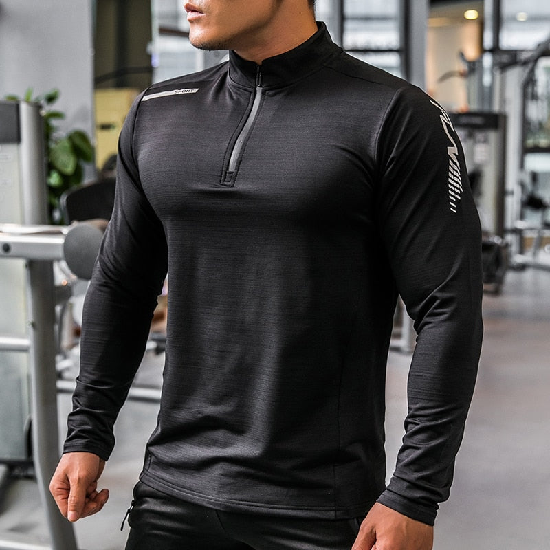 Mens Gym Compression Shirt Male Rashgard Fitness Long Sleeves Running Clothes Homme T Shirt Football Jersey Sportswear Dry Fit