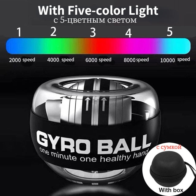 Brand Original Self-starting Gyroscope Powerball Gyro Power Hand Ball Muscle Relax Arm Wrist Force Trainer Fitness Equipment