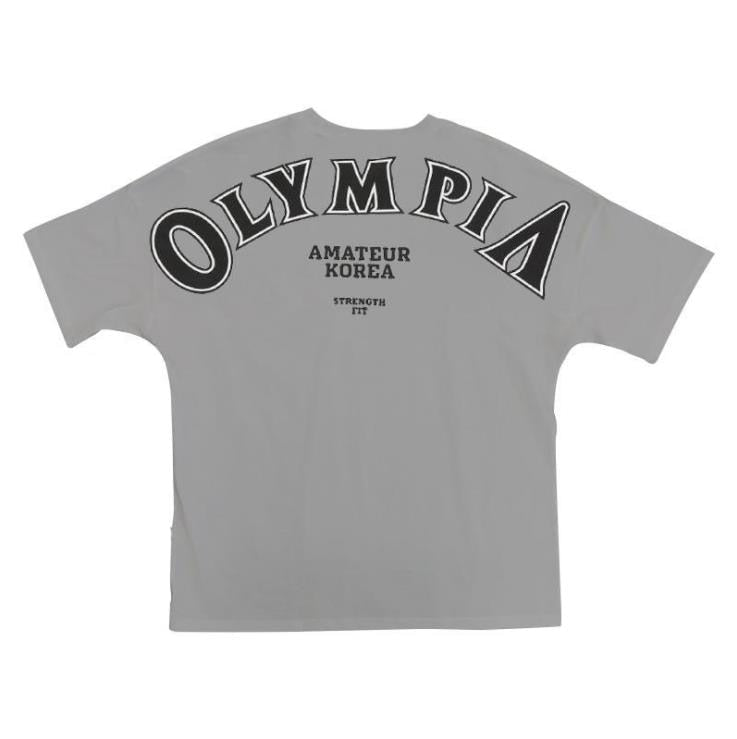 OLYMPIA Cotton Gym Shirt Sport T Shirt Men Short Sleeve Running Shirt Men Workout Training Tees Fitness Loose large size M-XXXL