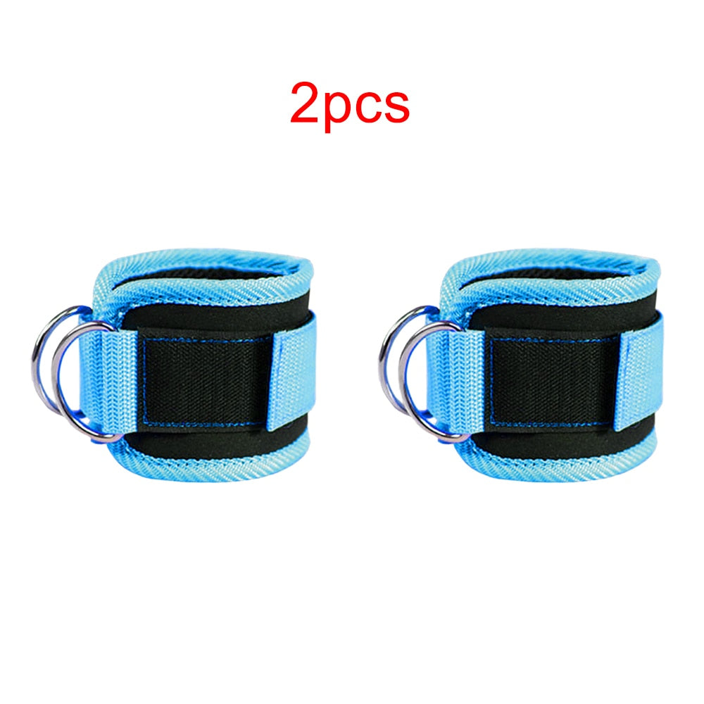 1Pair Fitness Ankle Straps Leg Exercises Adjustable D-Ring Ankle Cuffs Gym Workouts Glutes Legs Strength Sports Feet Guard