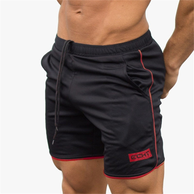 GITF mens gym fitness shorts Bodybuilding jogging workout male shorts pants sport Run Breathable Quick drying Mesh Sweatpants