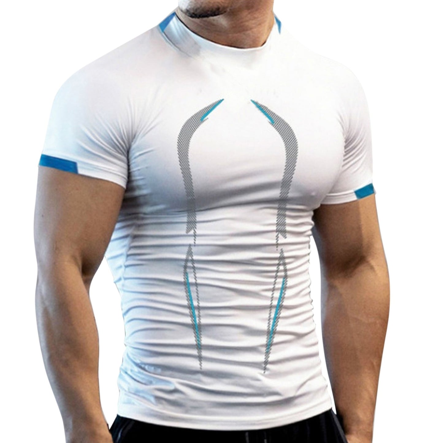 2022 Summer Gym Shirt Sport T Shirt Men Quick Drying Running Shirt Men Workout Training Tees Fitness Tops Rashgard T-shirt