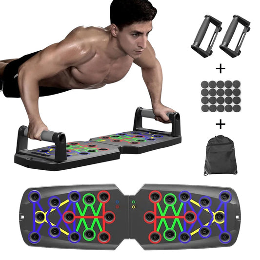 Push Up Board Portable Multi Function Foldable Workout Equipments Push Up Bar for Home Gym Equipment Bodybuilding Fitness Sports