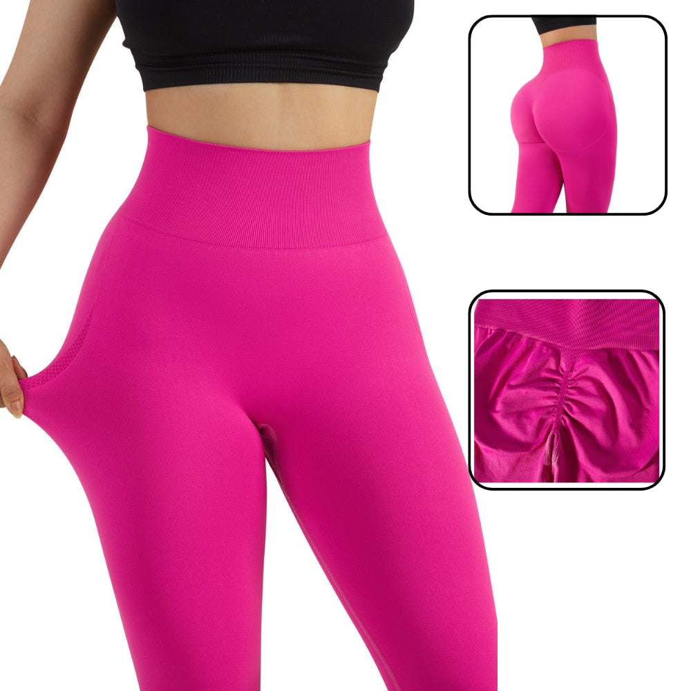 Women Leggings for Fitness Yoga Pants Seamless Sport Tights Scrunch Butt Legging Gym Pantalones de Mujer Workout Leggings Women