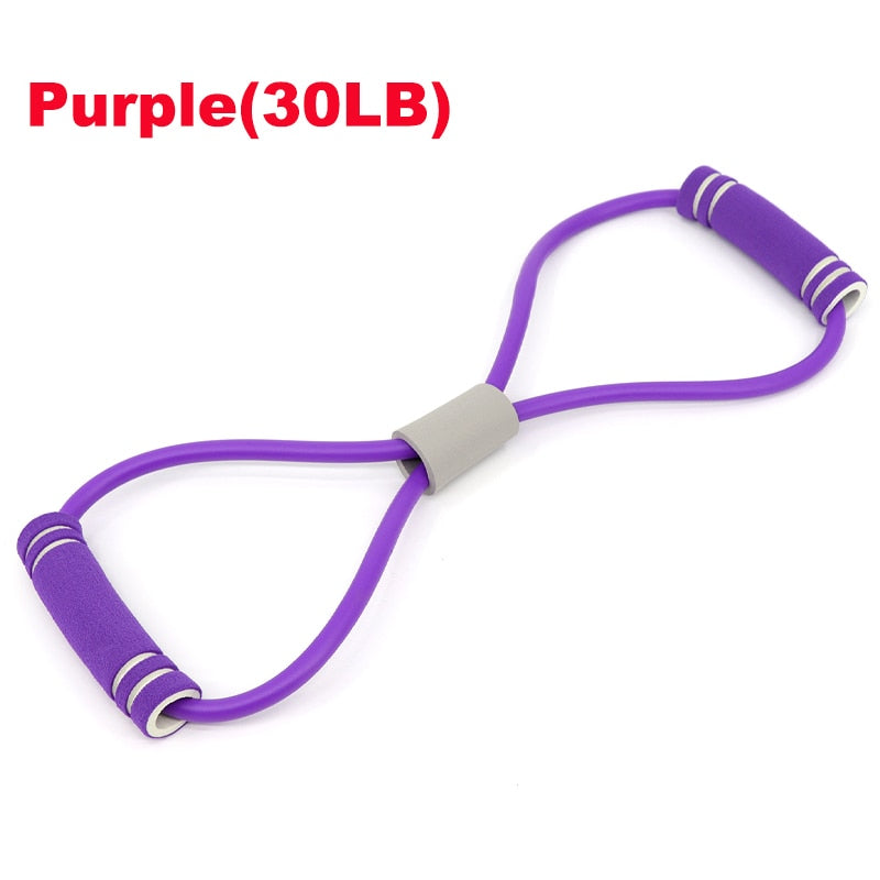 Shape 8 Word Fitness Resistance Yoga Rope Chest Expander Muscle Trainning Elastic Bands for Home Gym Sports Fitness Yoga Strap