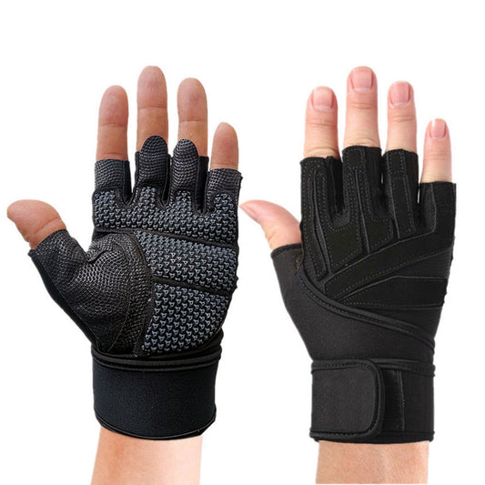 Gym Gloves Bodybuilding Weightlifting Silicone Anti-slip Dumbbell Training Fitness Gloves Crossfit Workout Exercise