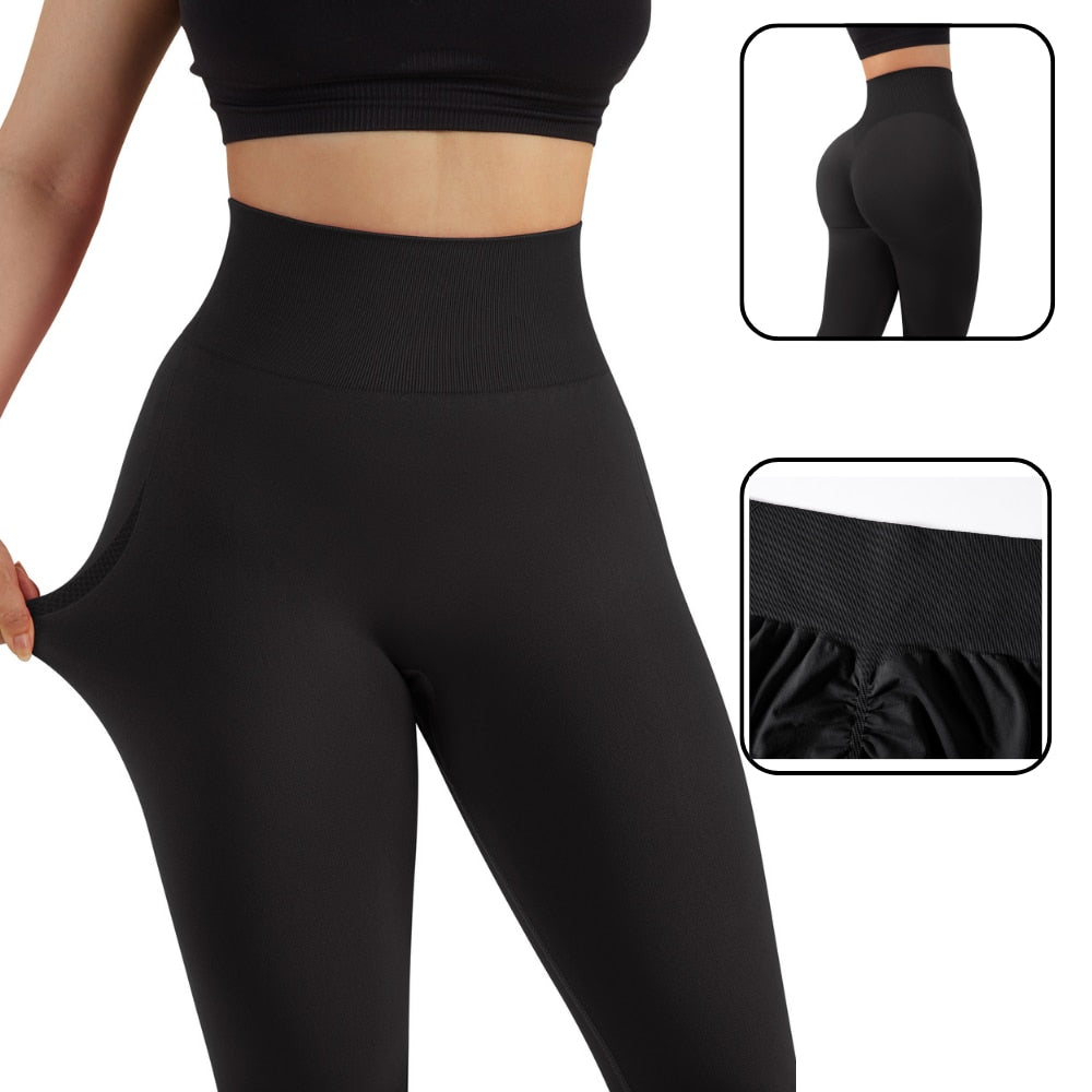 Women Leggings for Fitness Yoga Pants Seamless Sport Tights Scrunch Butt Legging Gym Pantalones de Mujer Workout Leggings Women