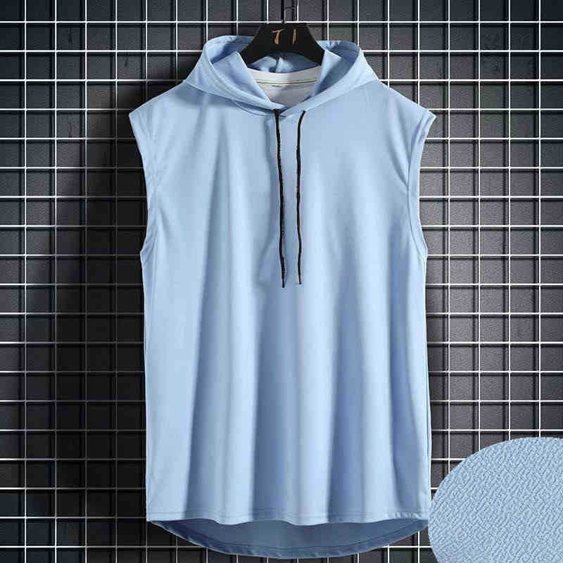 2022 New Fashion Clothing Bodybuilding Muscle Guys Fitness Men Women Hooded Tank Top Vest Sportswear Sleeveless Shirt Hoodie